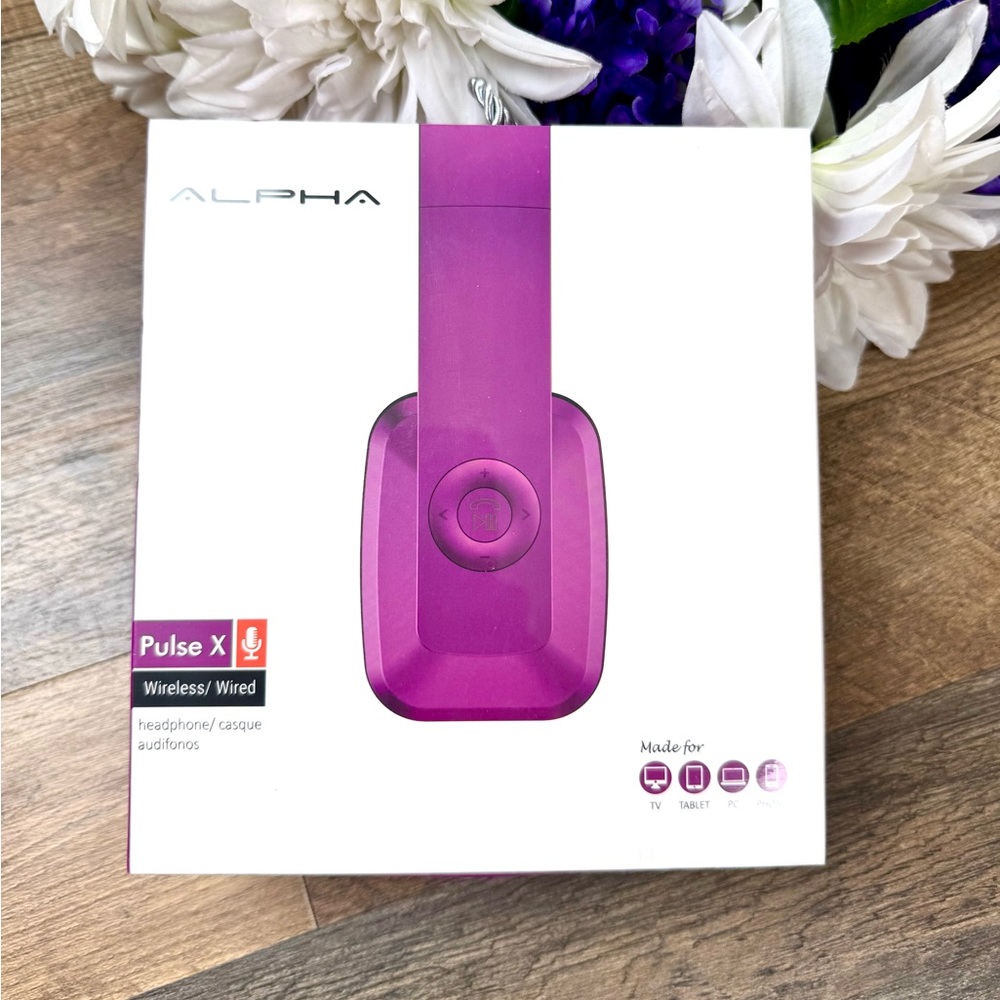 Alpha Bluetooth headphones • purple NWT